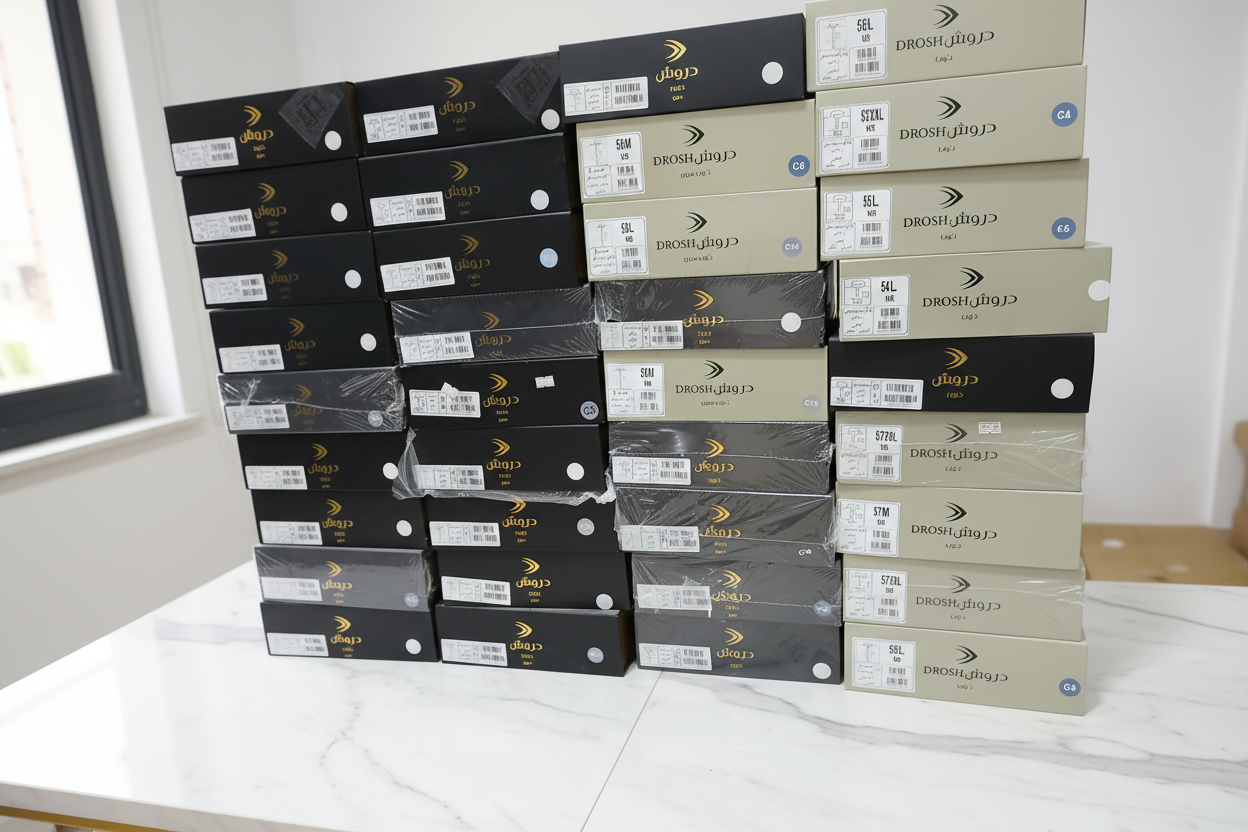 Stacked Boxes on Marble