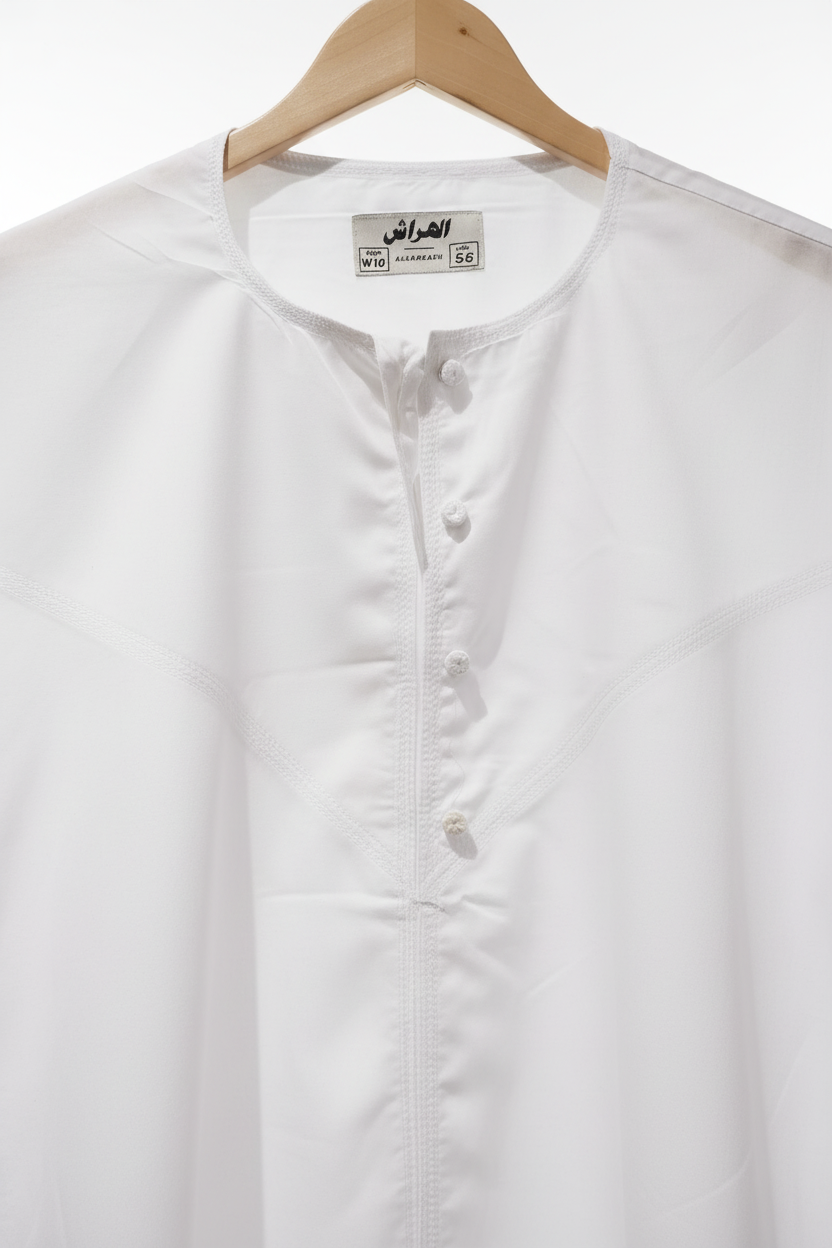 Classic White Thobe – Al Harrash