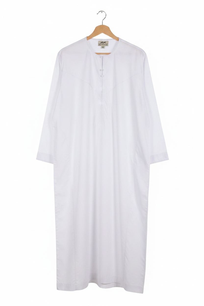 Classic White Thobe – Al Harrash