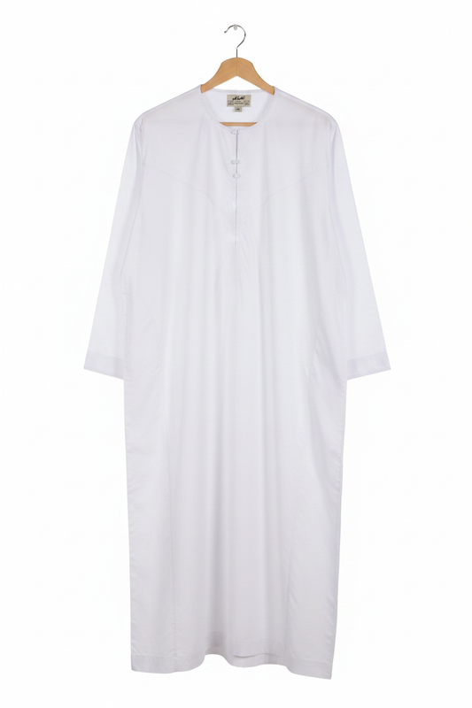 Classic White Thobe – Al Harrash